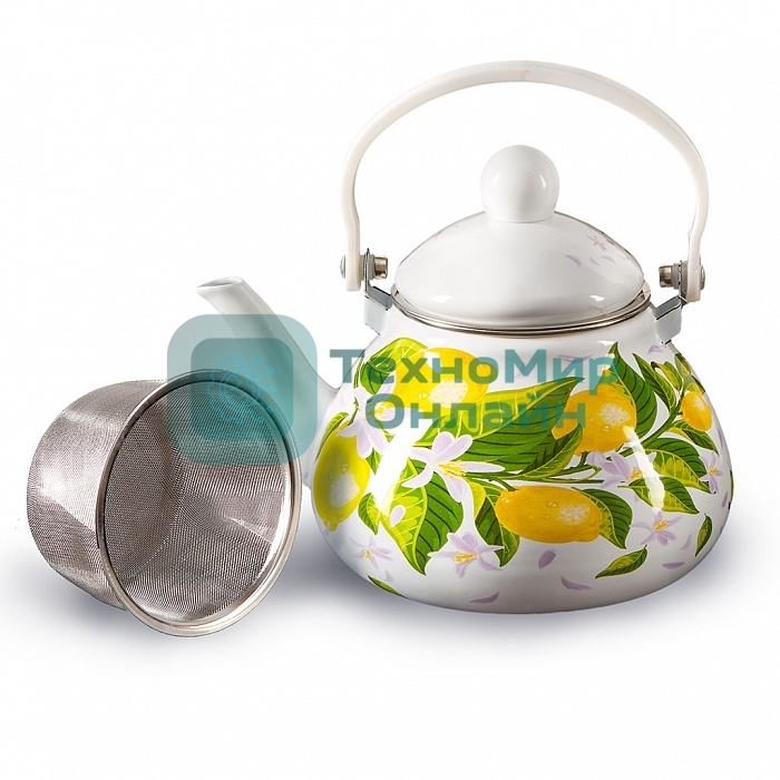 Чайник для плиты METALLONI EM-131X1/62 эмалир. с фильтром из нерж.стали 