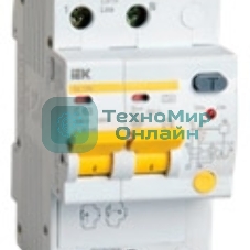 Выключатель автоматический дифференциального тока IEK MAD12-2-016-C-030 АД12М 2Р С16 30мА IEK