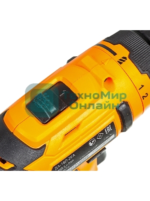 Дрель-шуруповерт аккумуляторная Вихрь ДА-18Л-2КА 72/14/25, Аккумуляторная, 18В, 2 АКБ, Кейс