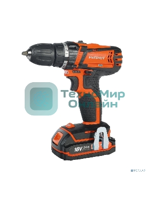 Дрель-шуруповерт аккумуляторная Patriot BR 183UES, Аккумуляторная, 18В, Кейс