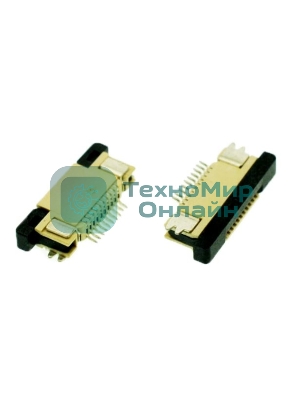 Разъем FPC Half Coverage Top Contact 1.0K-BS-4PWB 4 pin высота 2мм шаг 1мм