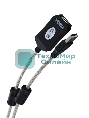 Кабель VCOM VUS7049-15M Кабель-адаптер USB2.0-repeater, удлинительный активный Am-->Af 15м