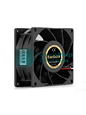 Вентилятор 24В DC ExeGate EX08038S2P-24 (80x80x38 мм, Sleeve bearing (подшипник скольжения), 2pin, 4500RPM, 43dBA)
