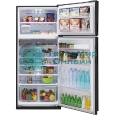 Холодильник Sharp SJ-XP59PGSL серебристый двухкамерный 430/148л морозилка сверху, No Frost