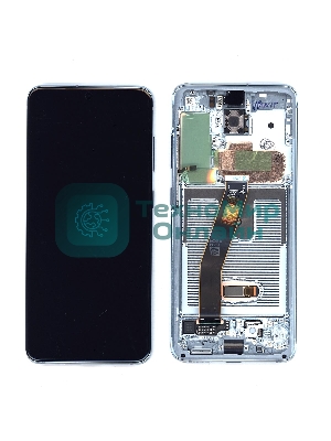 Дисплей для Samsung Galaxy S20 SM-G980F голубой