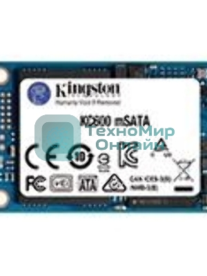 Накопитель SSD Kingston KC600, 256Gb, mSATA, R/W 550/500