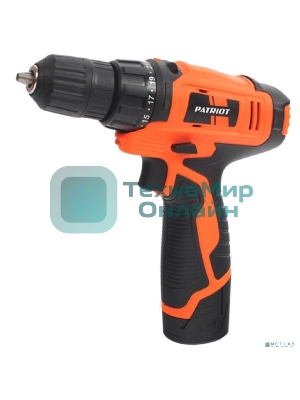 Дрель-шуруповерт Patriot BR 104Li, 12 В, 1,5 Ач, 20 Нм, щеточный
