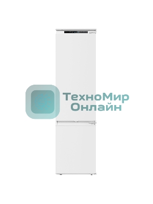 Встраиваемый холодильник Maunfeld MBF193SLFWGR Inverter белый двухкамерный 229/76 л морозилка снизу
