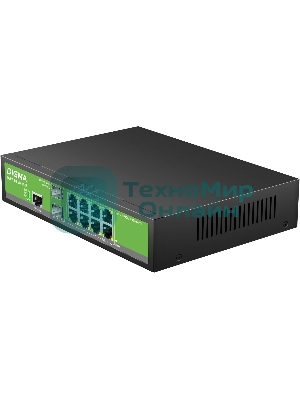 Коммутатор Digma DSP708G-2S-T135 (L2+) 8x1Gbит/с 2SFP 8PoE 8PoE+ 135W управляемый