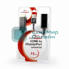 Конвертер HDMI->DisplayPort, Cablexpert DSC-HDMI-DP, HD19M+USBxHD20F, черный