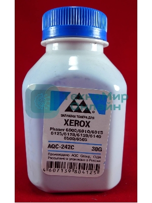 Тонер Xerox Phaser 6000/6010/6015/6125/6128/6130/6140/6500/6505 Cyan, (фл.30г.) AQC фас. России
