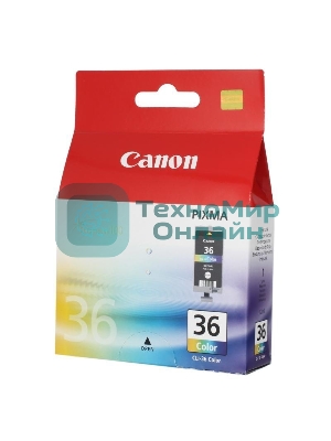 Картридж струйный CLI-36Color (1511B001) для Canon Mini Pixma 260, Цветной, 250 стр.