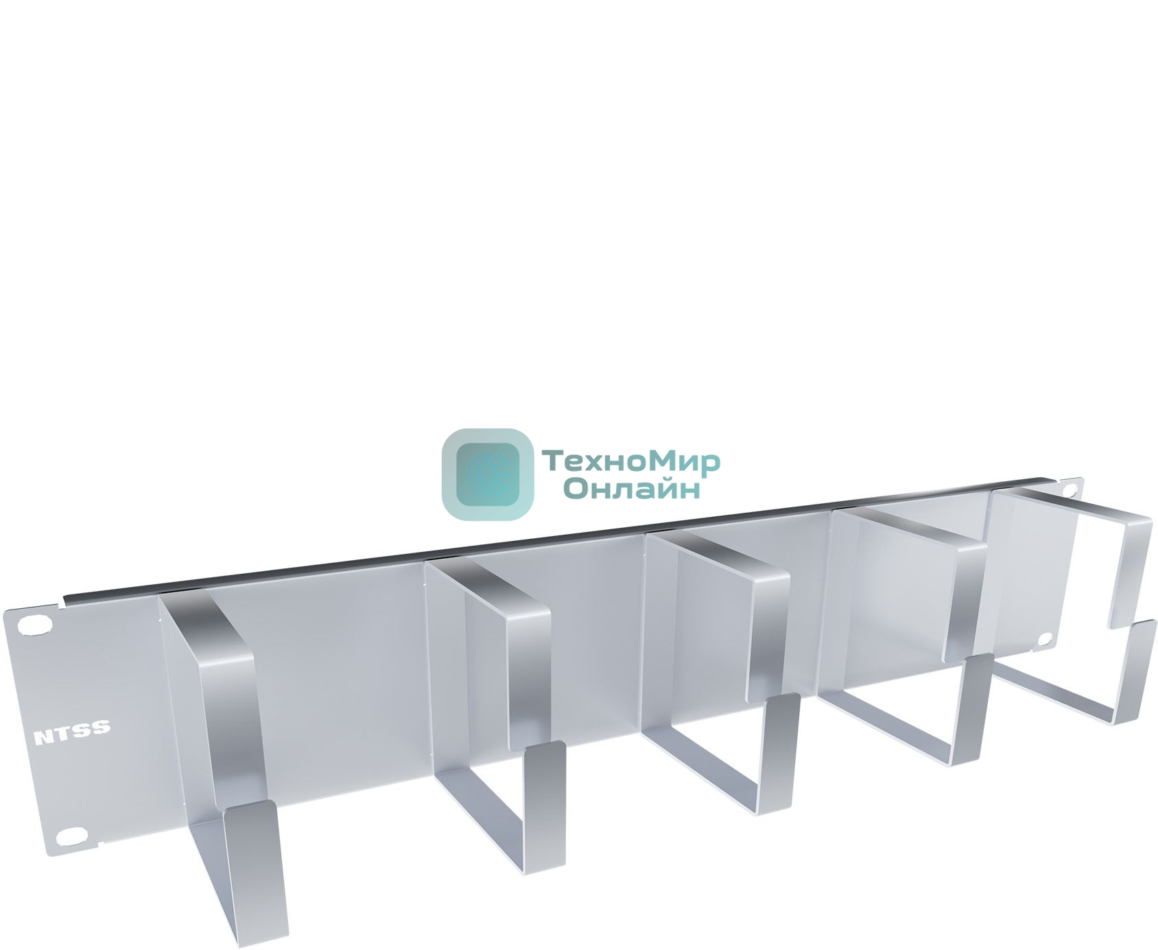 Кабельный органайзер Горизонтальный NTSS NTSS-HORG-2U-5(85) односторонний кольца 2U шир.:19