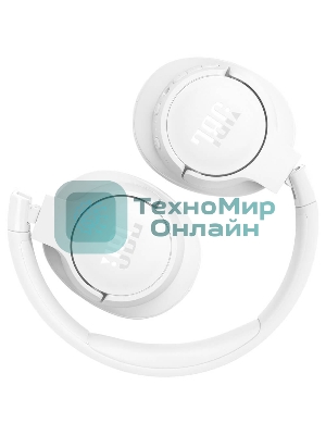 Беспроводные/проводные наушники JBL Tune 770NC белый, полноразмерные, Bluetooth + проводной, активное шумоподавление, до 70 ч