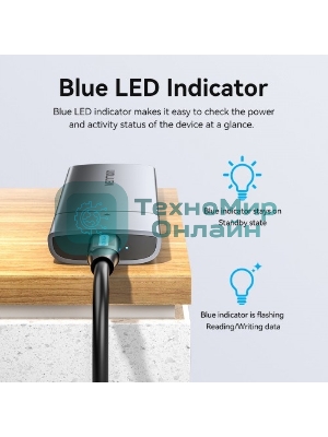 Корпус для SSD Vention USB 3.1 Gen 2-C M.2 NGFF (B-Key/B&M Key) Серый