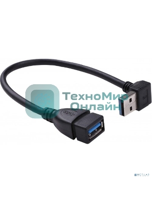 Кабель адаптер угловой KS-is KS-401O USB 3.0 M-F, левый