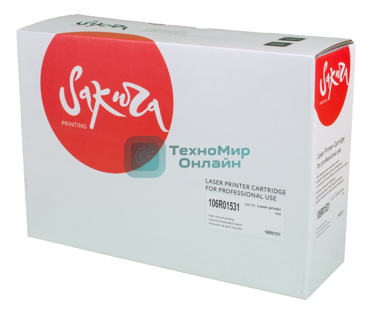 Картридж лазерный Sakura 106R01531 для Xerox WC 3550, черный, 11000 к.