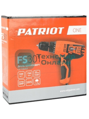 Дрель-шуруповерт сетевой Patriot FS301, Сетевая, 330 Вт