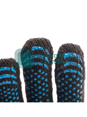 Перчатки трикотажные Сибртех хлопкоэфирные плюшевые, ПВХ 