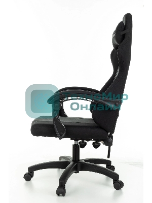 Кресло Zombie Rudger черный, экокожа, 120 кг, механизм качания