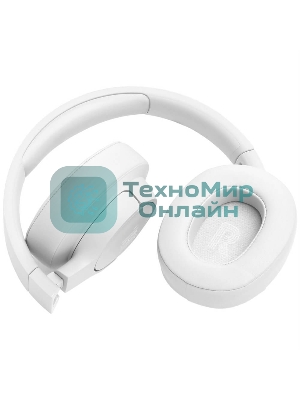 Беспроводные/проводные наушники JBL Tune 770NC белый, полноразмерные, Bluetooth + проводной, активное шумоподавление, до 70 ч