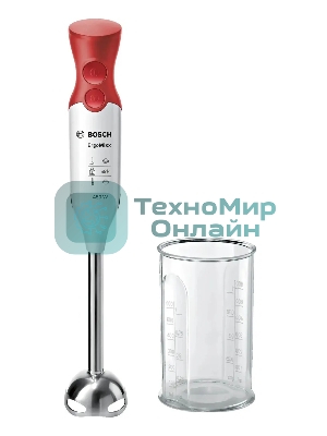 Блендер погружной Bosch MSM64110 450 Вт, белый/красный