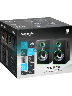 Акустическая система Defender SOLAR 20 черный 2.0