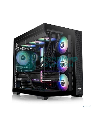 Компьютерный корпус Thermaltake View 380 TG ARGb черный без БП ATX 6x120мм 2x140мм 1x200мм 2xUSB3.0 audio bott PSU
