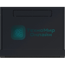 Шкаф коммутационный NTSS (NTSS-W6U6060GS-BL) настенный 6U 570x600 мм пер. дв. стекл 60 кг черный 19.5 кг
