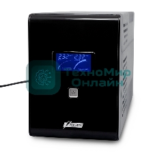 Источник бесперебойного питания Powerman Smart Sine 1500VA/1050W, 220V, Line-Interactive, LCD, Tower, Out: 4xShuko, черный*SmartSine1500