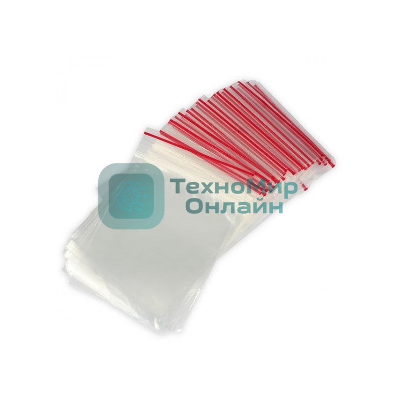 Пакеты с замком Zip Lock, ПВД размер 7 х 10 см, 35 кмк (уп. 100 шт)