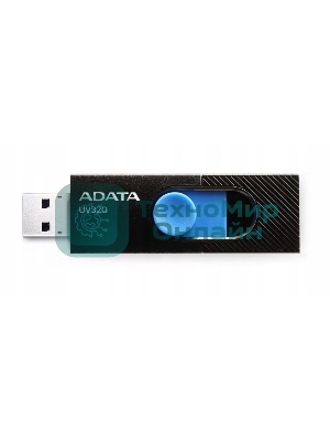 Флешка USB ADATA UV320 (AUV320-32G-RBKBL), 32Gb, USB 3.2 Gen 1, R/W 100/30, черный/голубой