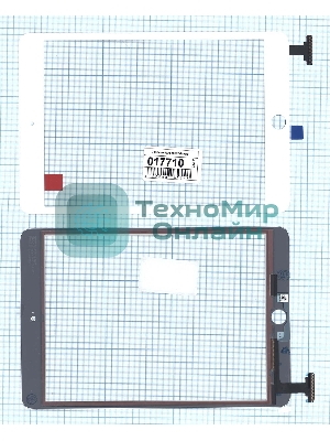 Сенсорное стекло (тачскрин) Ipad mini 3 (retina) no IC (A1599, A1600). белое