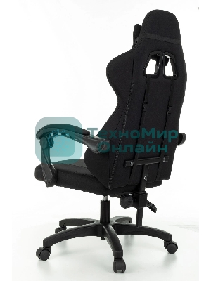 Кресло Zombie Rudger черный, экокожа, 120 кг, механизм качания