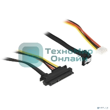 Кабель питания Sata Cablexpert CC-XH2.54-SATAL-40CM, XH2.54 4pin+ Sata угловой 7pin/Sata 7+15pin, 40 см, пакет