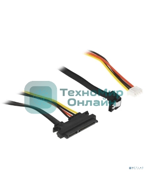 Кабель питания Sata Cablexpert CC-XH2.54-SATAL-40CM, XH2.54 4pin+ Sata угловой 7pin/Sata 7+15pin, 40 см, пакет