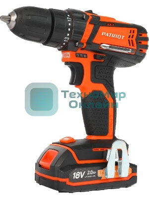 Дрель-шуруповерт аккумуляторная Patriot BR 183UES, Аккумуляторная, 18В, Кейс