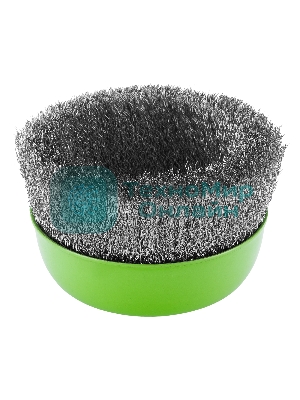 Щетка для УШМ Сибртех 125 мм М14, чашка, витая проволока 0,3 мм