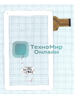 Сенсорное стекло (тачскрин) XC-PG1010-005FPC (257x159мм), белое