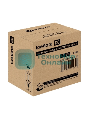 Аккумуляторная батарея ExeGate DT 1275 (12V 75Ah, под болт М6)