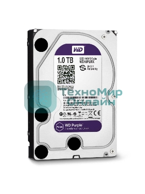 Жесткий диск Western Digital 1Tb Purple, SATA III 5400rpm, 64Mb 3.5