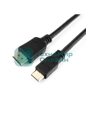 Кабель Cablexpert HDMI-mini HDMI CC-HDMI4C-6, 19M/19M, v2.0, медь, позол.разъемы, экран, 1.8м, черный, пакет