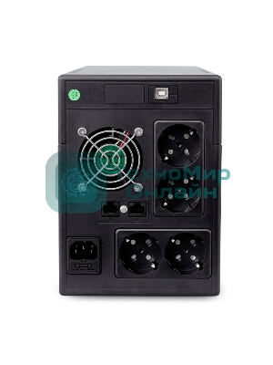 Источник бесперебойного питания Powerman Smart Sine 1500VA/1050W, 220V, Line-Interactive, LCD, Tower, Out: 4xShuko, черный*SmartSine1500