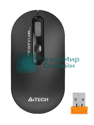 Мышь беспроводная A4Tech Fstyler FG20 серый, 2000 dpi, радиоканал, USB, кнопки - 4