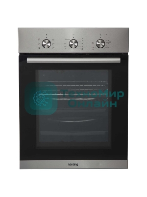 Встраиваемая электрическая духовка Korting OKB 4630 CMX/59.6 х 45 x 55 см, 6 режимов нагрева, механическое управление, утапливаемые переключатели, таймер, нержавеющая сталь