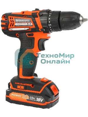 Дрель-шуруповерт аккумуляторная Patriot BR 183UES, Аккумуляторная, 18В, Кейс