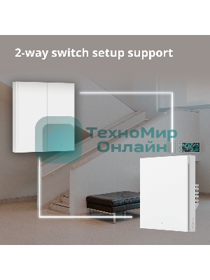 Выключатель умный Aqara Smart wall switch H1 (with neutral, double rocker) WS-EUK04