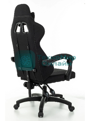 Кресло Zombie Rudger черный, экокожа, 120 кг, механизм качания