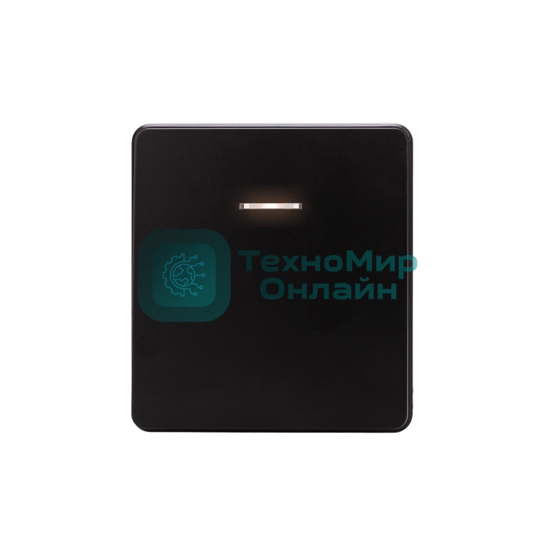 Выключатель Kranz ROUND 1 кл с подсветкой 10А с/у оникс