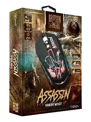 Мышь проводная Qumo Dragon War Assassin M33 черный, 3200 dpi, USB, кнопки - 6